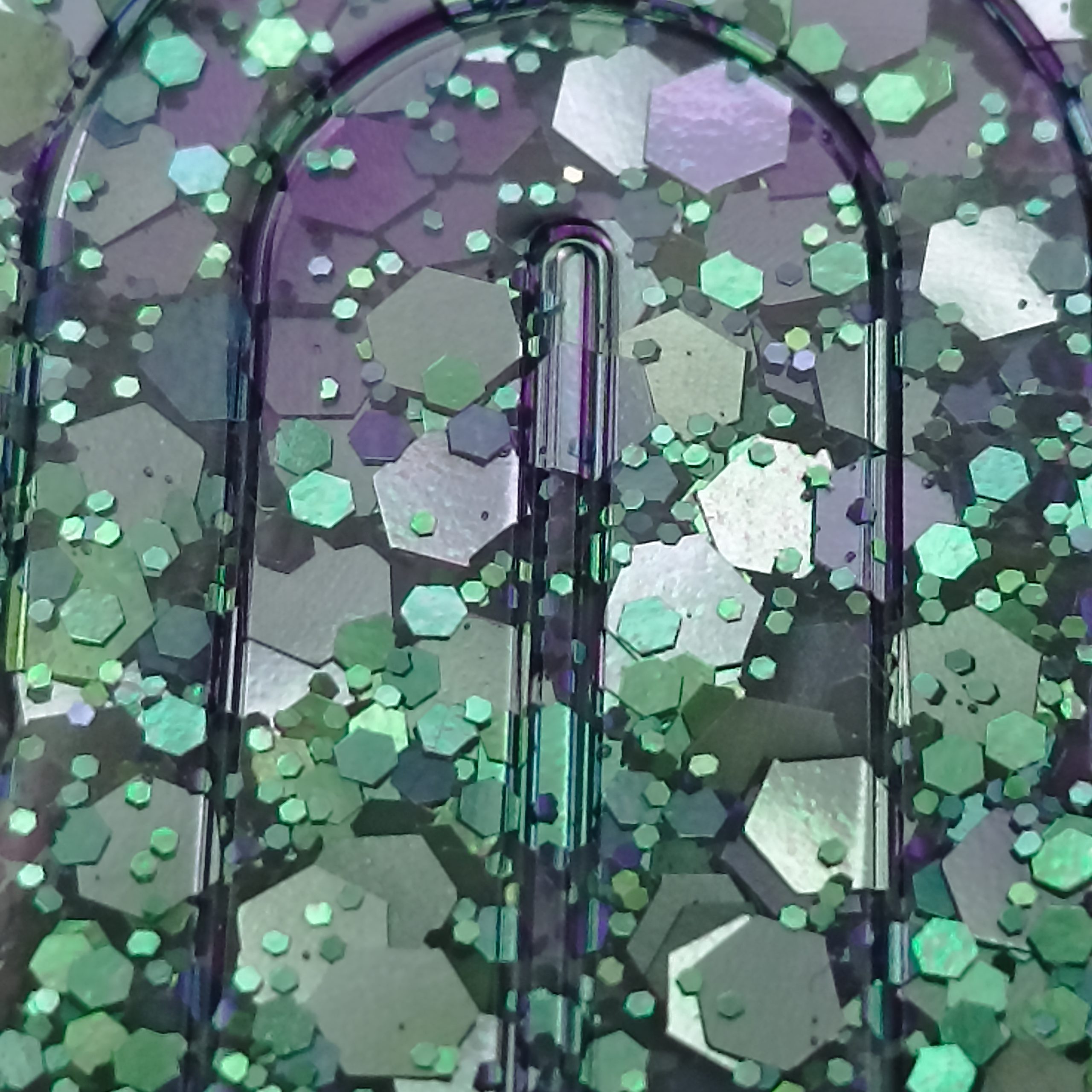 Zoom matière Boucles d’Oreilles Vertes Pailletées